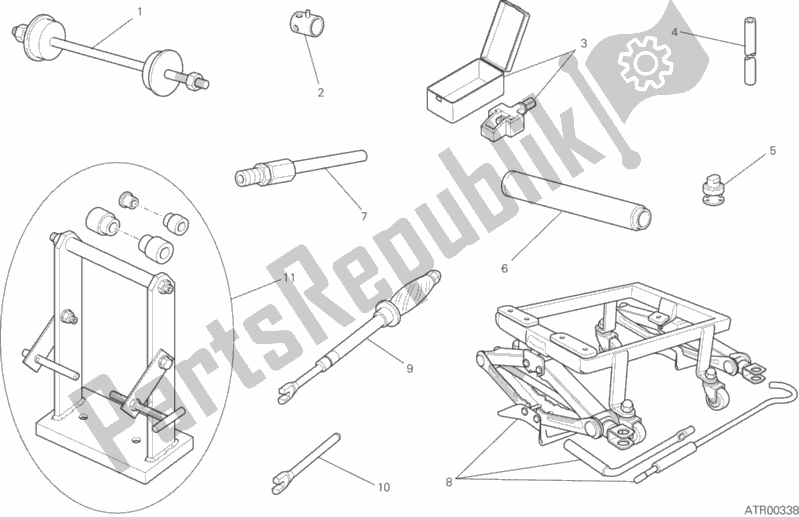 All parts for the Workshop Service Tools, Frame of the Ducati Scrambler Urban Enduro Thailand USA 803 2016